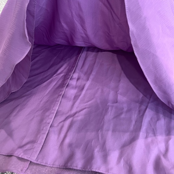 NWT! David’s Bridal Lavender Chiffon Halter Neck Soft Crinkle Long Dress US 6 - Picture 6 of 13